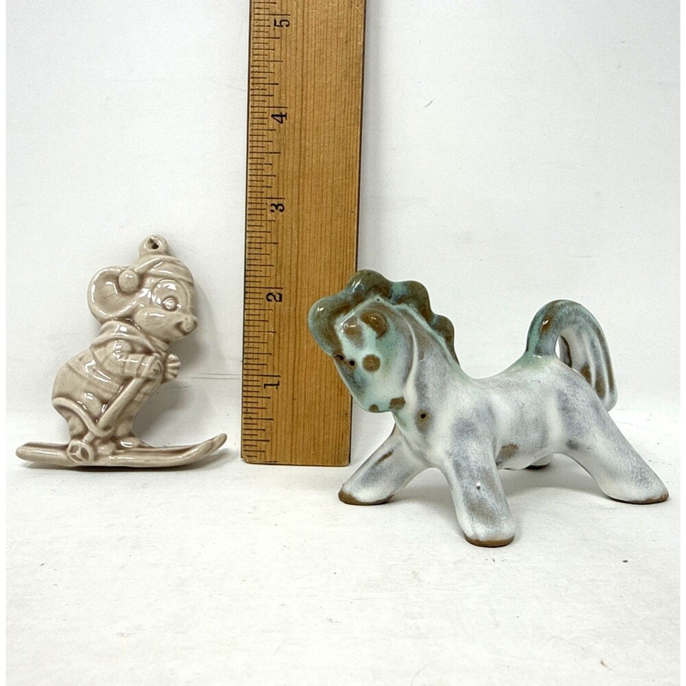 Junk Drawer Lot VTG Tin Bottle Miniature Metal Desk Cash Register Ceramic Horse - Picture 12 of 16